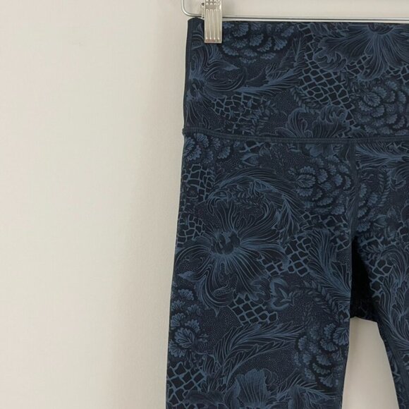 Lululemon Wunder Under Crop Hi-Rise Nouveau Mach Blue Leggings Size 6 - Picture 5 of 8